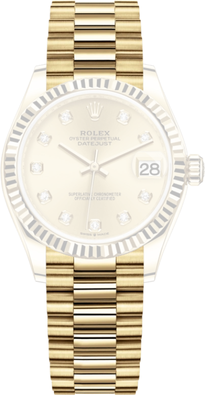 Rolex,Datejust 31 31mm,31mm,Yellow Gold,Champagne,Automatic,Day,55hours,278278,278278-0009