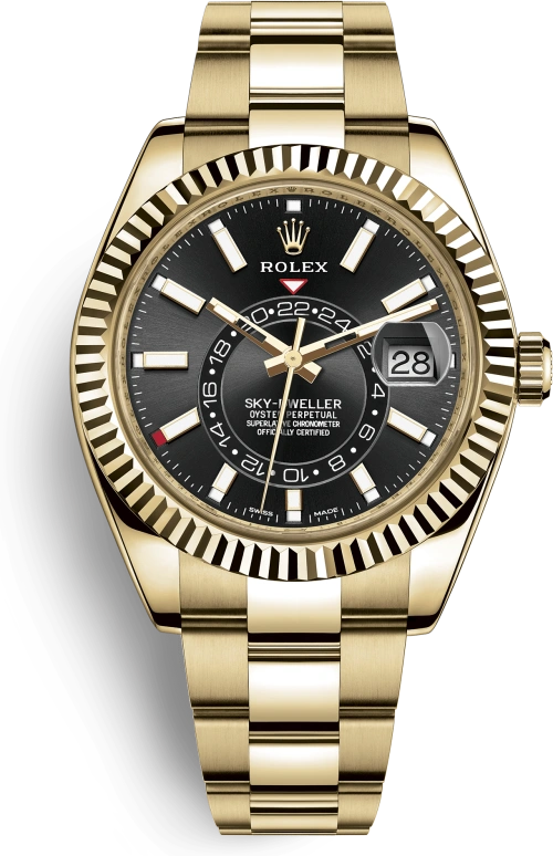 Rolex,Sky-Dweller 42mm,42mm,Yellow Gold,Black,Automatic,Annual Calendar,Month,Day,Dule Time,72hours,In-house Caliber,Lauri Markkanen,Lauri Legend,Nikola Jokic,326938,326938-0004