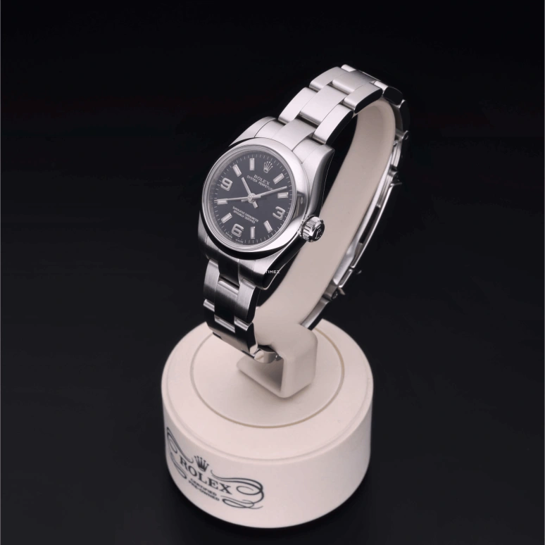 Rolex,Oyster Perpetual 26mm,26mm,Stainless Steel,Black,Automatic,48hours,In-house Caliber,176200