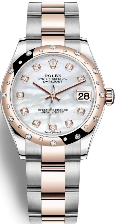 Rolex,Datejust 31 31mm,31mm,Rose Gold,Stainless Steel,White,Automatic,Day,55hours,278341RBR,278341RBR-0025