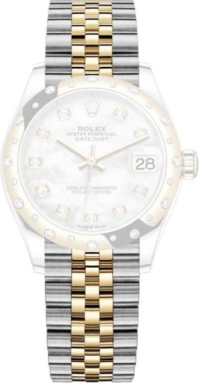 Rolex,Datejust 31 31mm,31mm,Yellow Gold,Stainless Steel,White,Automatic,Day,55hours,278343RBR,278343RBR-0028