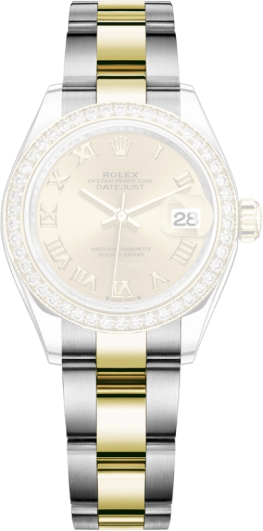 Rolex,Lady-Datejust 28mm,28mm,Yellow Gold,Oystersteel,Champagne,Automatic,Day,55hours,279383RBR,279383RBR-0010