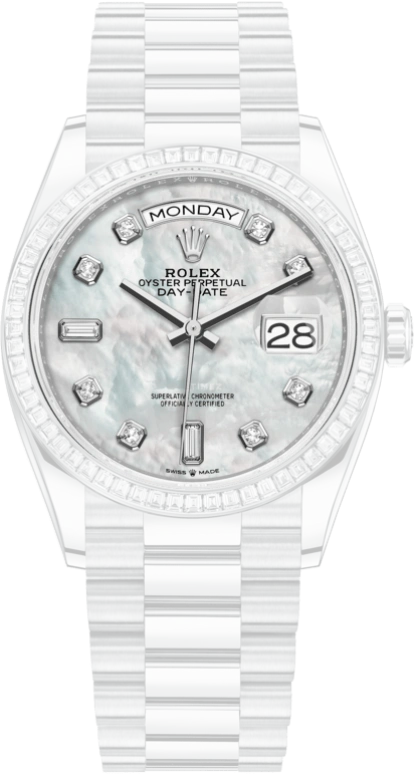 Rolex,Day-Date 36 36mm,36mm,Platinum,White,Automatic,Date,Day,128396TBR,128396TBR-0005