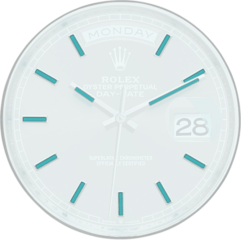 Rolex,Day-Date 40 40mm,40mm,White Gold,Black,Automatic,Date,Day,228239,228239-0004
