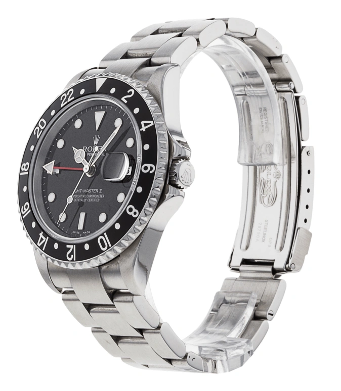 Rolex,GMT-Master II 40mm,40mm,Stainless Steel,Black,Automatic,Day,Dule Time,16710BLACK