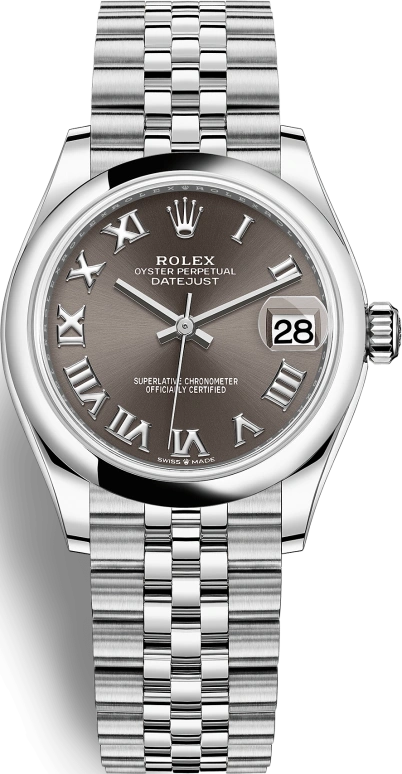 Rolex,Datejust 31 31mm,31mm,Stainless Steel,Grey,Automatic,Day,55hours,278240,278240-0016