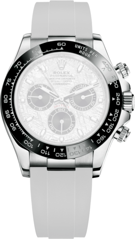 Rolex,Daytona 40mm,40mm,Ceramic,White Gold,Silver,Automatic,Chronograph,Column Wheel,Zlatan Ibrahimović,Ángel Di María,116519LN,116519LN-0038