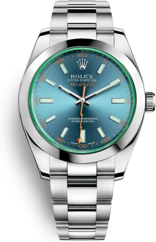 Rolex,Milgauss 40mm,40mm,Stainless Steel,Blue,Automatic,48hours,In-house Caliber,116400GV,116400GV-0002