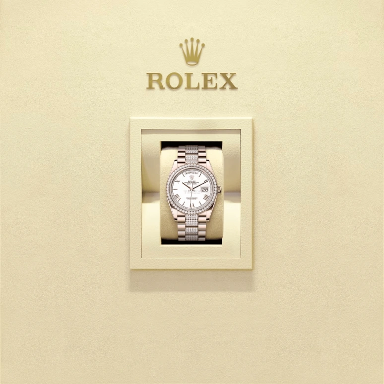 Rolex,Day-Date 36 36mm,36mm,Everose Gold,White,Automatic,Date,Day,128345RBR,128345RBR-0071