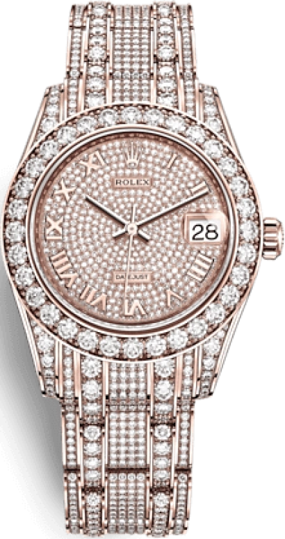 Rolex,Pearlmaster 34mm,34mm,Everose Gold,White,Automatic,Day,48hours,81405RBR,81405RBR-0001