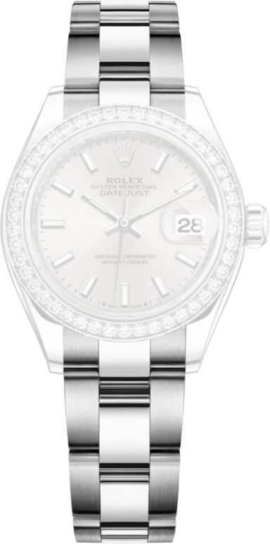 Rolex,Lady-Datejust 28mm,28mm,White Gold,Stainless Steel,Silver,Automatic,Day,55hours,279384RBR,279384RBR-0008