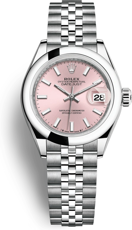 Rolex,Lady-Datejust 28mm,28mm,Oystersteel,Pink,Automatic,Day,55hours,279160,279160-0001