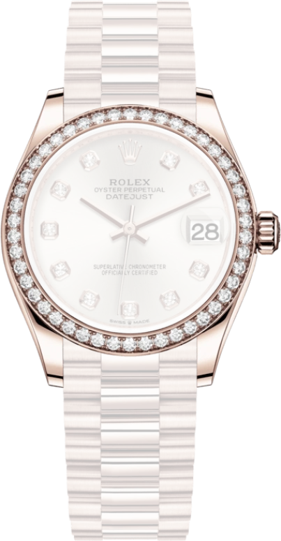 Rolex,Datejust 31 31mm,31mm,Rose Gold,Silver,Automatic,Day,55hours,278285RBR,278285RBR-0030