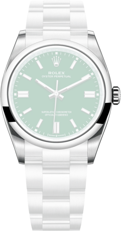 Rolex,Oyster Perpetual 36mm,36mm,Stainless Steel,Green,Automatic,70hours,In-house Caliber,126000,126000-0005