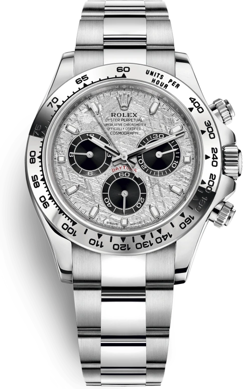 Rolex,Daytona 40mm,40mm,White Gold,Silver,Automatic,Chronograph,Column Wheel,Roger Federer,116509,116509-0073
