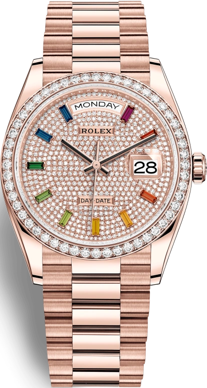 Rolex,Day-Date 36 36mm,36mm,Rose Gold,Automatic,Date,Day,128345RBR,128345RBR-0042