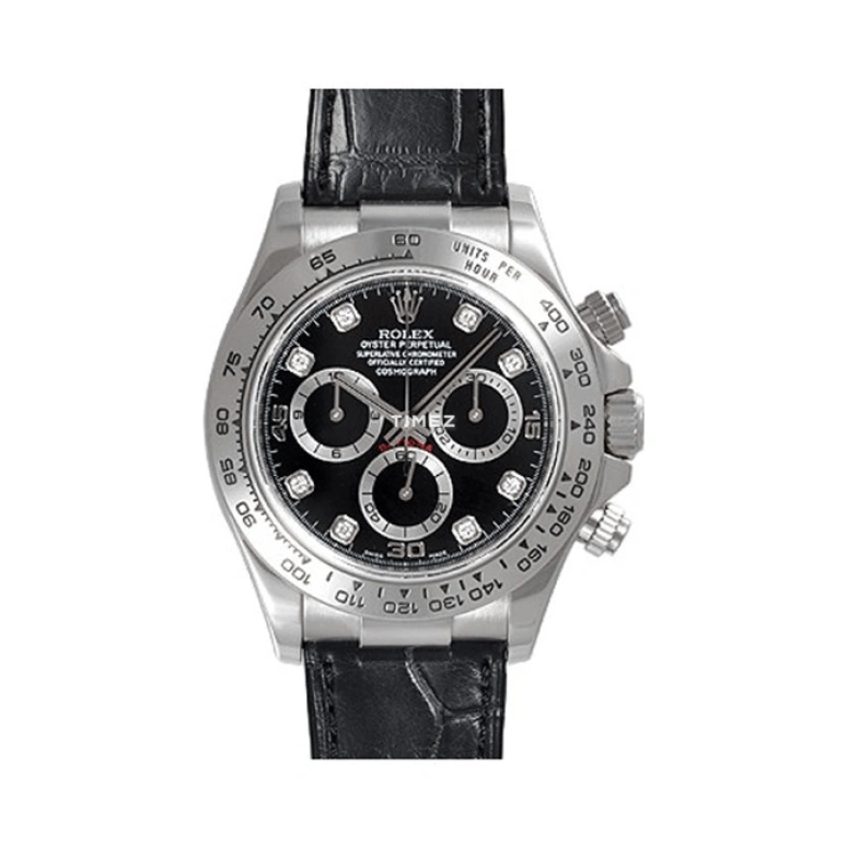 Rolex,Daytona 40mm,40mm,White Gold,Black,Automatic,Chronograph,72hours,116519,116519-L-8DI
