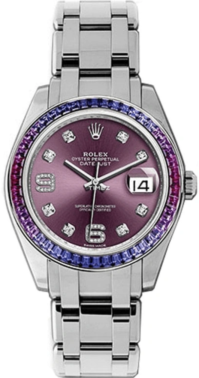 Rolex,Pearlmaster 39mm,39mm,White Gold,Purple,Automatic,Day,70hours,Drake,86349SAFUBL,86349SAFUBL-0002