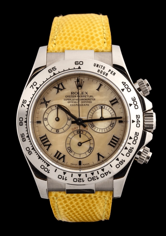 Rolex,Daytona 40mm,40mm,White Gold,Beige,Automatic,Chronograph,72hours,116519 Yellow MOP