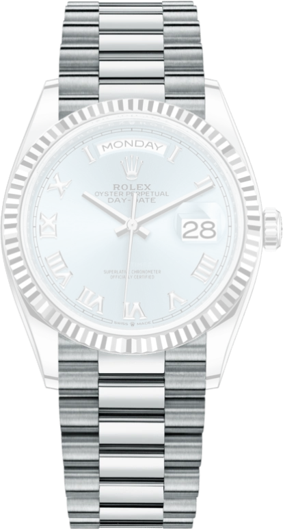 Rolex,Day-Date 36 36mm,36mm,Platinum,Ice Blue,Automatic,Date,Day,128236,128236-0008