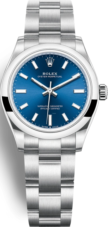 Rolex,Oyster Perpetual 31mm,31mm,Stainless Steel,Blue,Automatic,55hours,In-house Caliber,277200,277200-0003