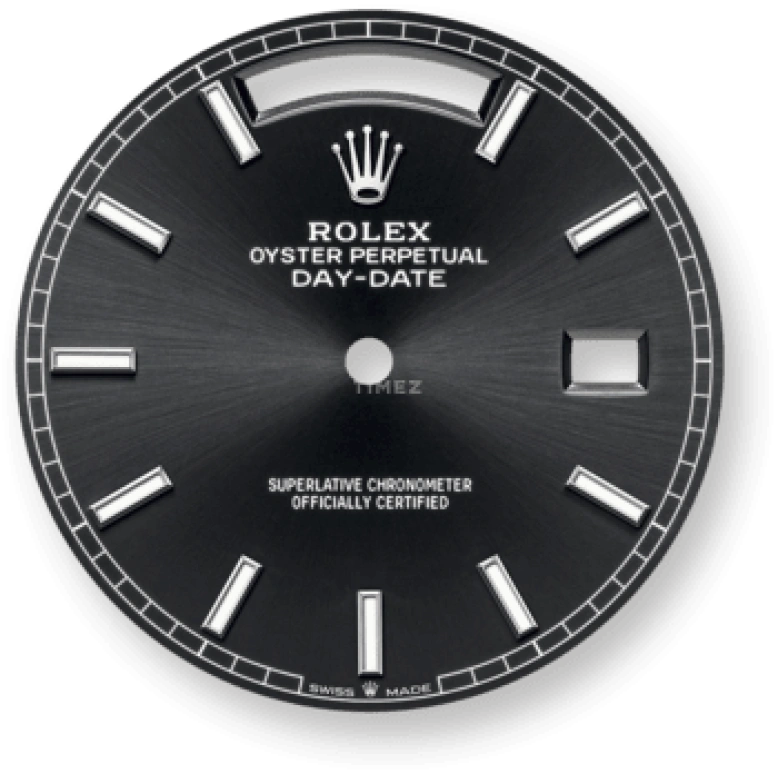 Rolex,Day-Date 40 40mm,40mm,Platinum,Black,Automatic,Date,Day,228236,228236-0003