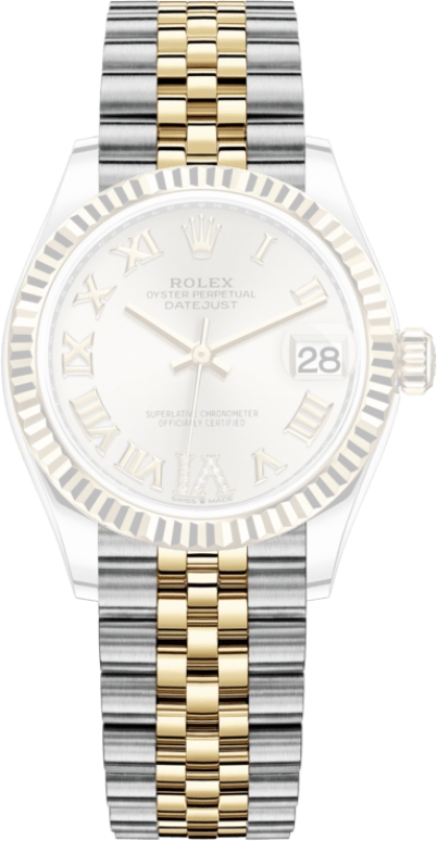 Rolex,Datejust 31 31mm,31mm,Yellow Gold,Stainless Steel,Silver,Automatic,Day,55hours,278273,278273-0004