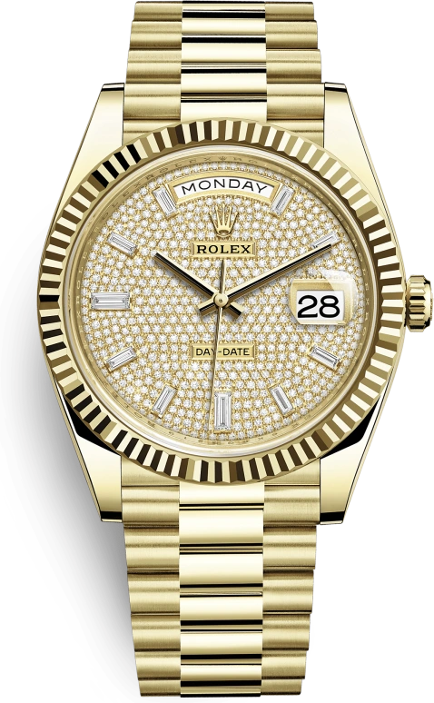 Rolex,Day-Date 40 40mm,40mm,Yellow Gold,Silver,Gold,Automatic,Date,Day,228238,228238-0054