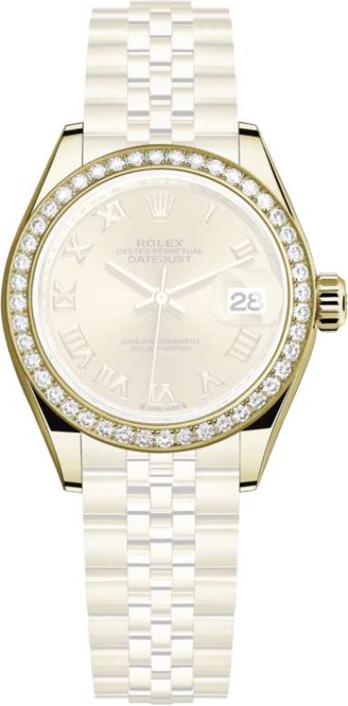 Rolex,Lady-Datejust 28mm,28mm,Yellow Gold,Champagne,Automatic,Day,48hours,279138RBR,279138RBR-0022