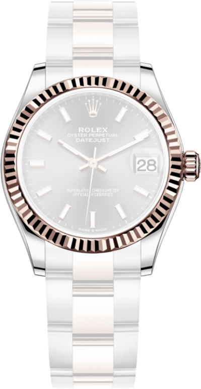 Rolex,Datejust 31 31mm,31mm,Rose Gold,Stainless Steel,Grey,Automatic,Day,55hours,278271,278271-0017