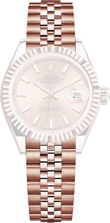 Rolex,Lady-Datejust 28mm,28mm,Everose Gold,Pink,Automatic,Day,55hours,279175,279175-0026