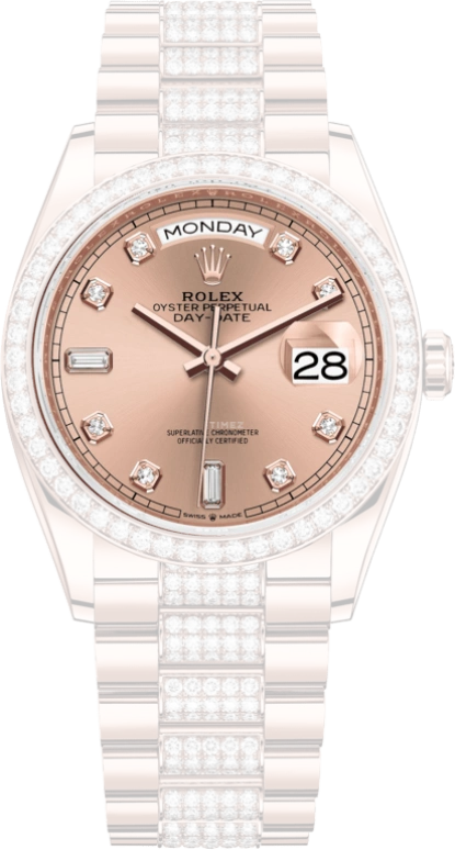 Rolex,Day-Date 36 36mm,36mm,Rose Gold,Pink,Automatic,Date,Day,128345RBR,128345RBR-0020