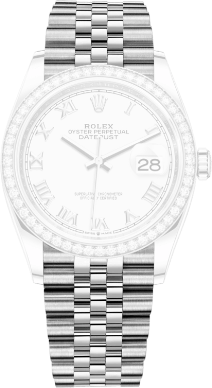 Rolex,Datejust 36 36mm,36mm,White Gold,Stainless Steel,White,Automatic,Day,70hours,126284RBR,126284RBR-0017