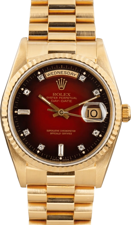 Rolex Day-Date 36 18238 Brown Vignette Dial