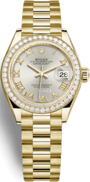 Rolex,Lady-Datejust 28mm,28mm,Yellow Gold,Silver,Automatic,Day,55hours,279138RBR,279138RBR-0017