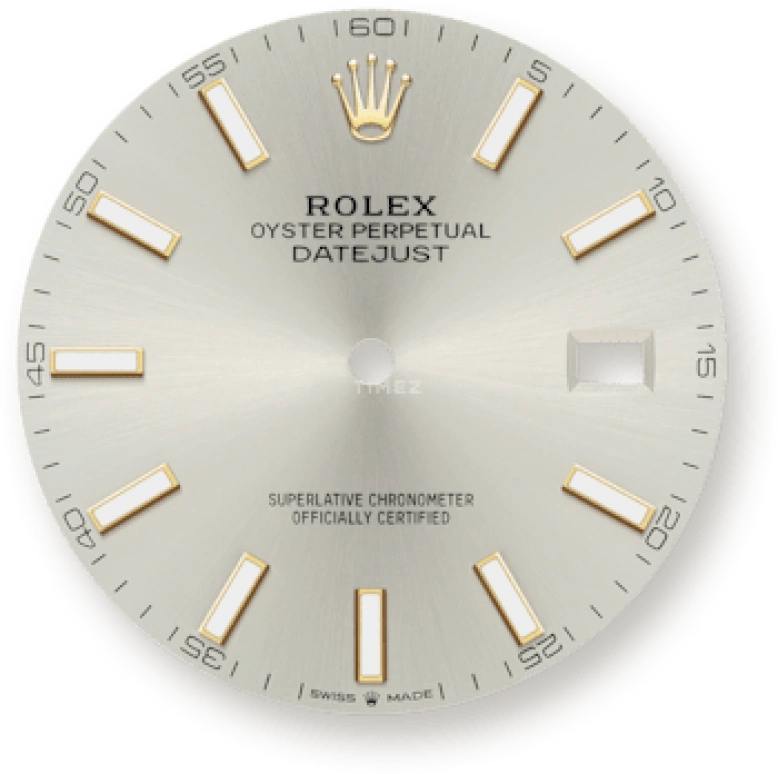 Rolex,Datejust 41 41mm,41mm,Yellow Gold,Stainless Steel,Silver,Automatic,Day,70hours,126303,126303-0002