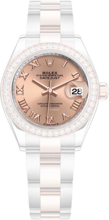 Rolex,Lady-Datejust 28mm,28mm,Rose Gold,Stainless Steel,Pink,Automatic,Day,55hours,279381RBR,279381RBR-0026