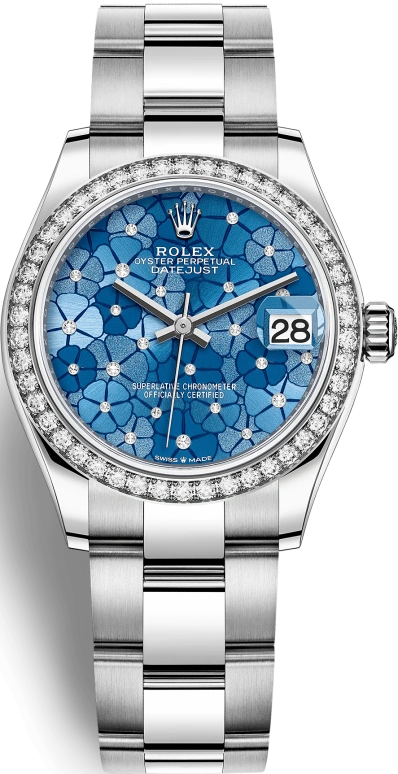 Rolex,Datejust 31 31mm,31mm,White Gold,Stainless Steel,Blue,Automatic,Day,55hours,278384RBR,278384RBR-0039