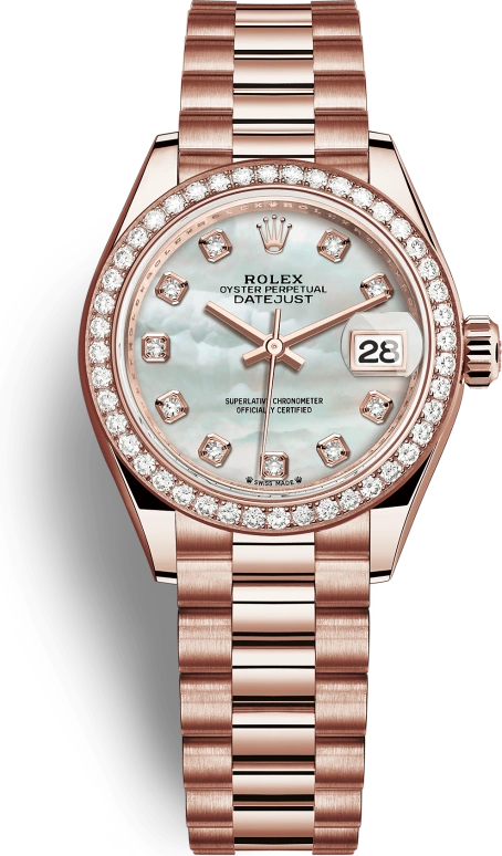 Rolex,Lady-Datejust 28mm,28mm,Everose Gold,Pink,Automatic,Day,55hours,279135RBR,279135RBR-0010