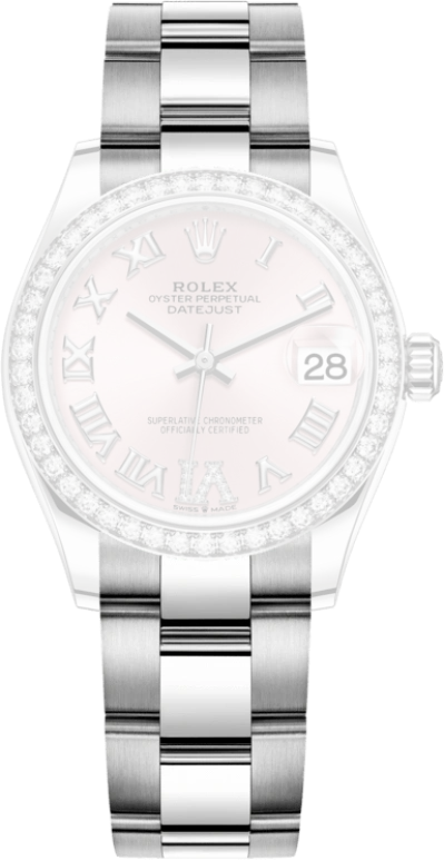 Rolex,Datejust 31 31mm,31mm,White Gold,Stainless Steel,Pink,Automatic,Day,55hours,278384RBR,278384RBR-0027