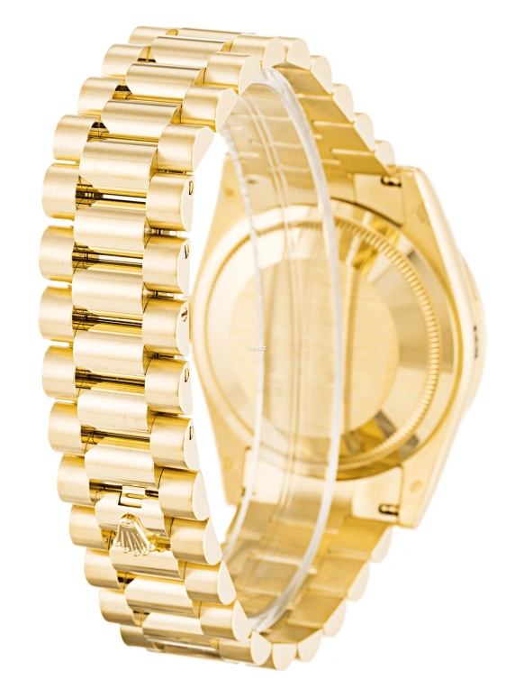 Rolex,Day-Date 36 36mm,36mm,Yellow Gold,Black,Automatic,Date,Day,118398