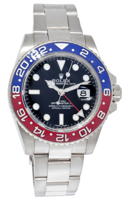 Rolex,GMT-Master II 40mm,40mm,White Gold,Black,Automatic,Day,Dule Time,116719BLRO,116719BLRO-0001