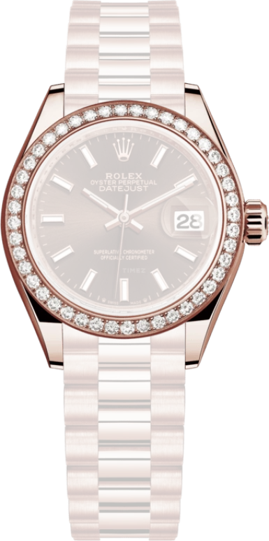 Rolex,Lady-Datejust 28mm,28mm,Rose Gold,Brown,Automatic,Day,55hours,279135RBR,279135RBR-0005