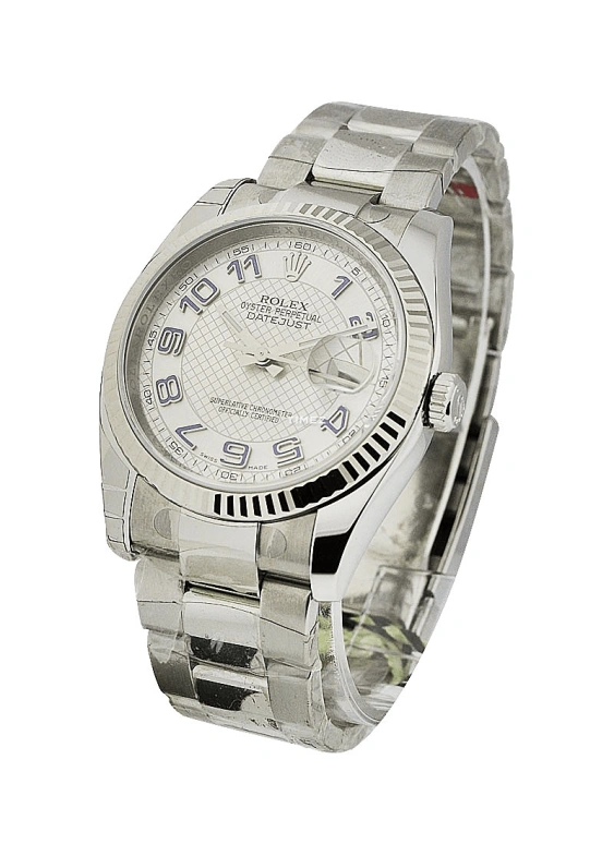 Rolex,Datejust 36 36mm,36mm,White Gold,Stainless Steel,Silver,Automatic,Day,48hours,116234,116234-0155