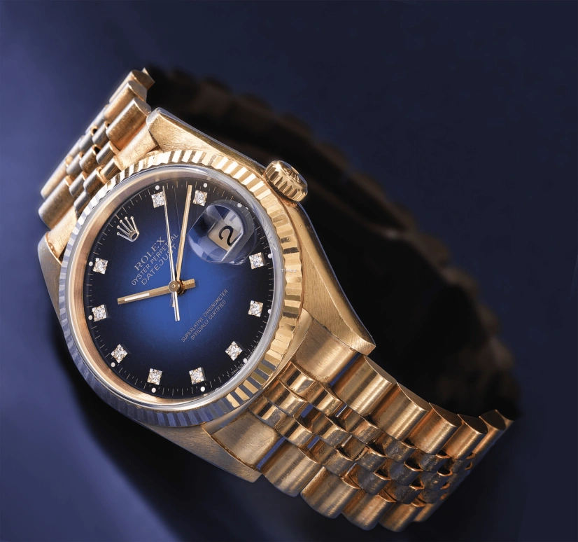 Rolex,Datejust 36 36mm,36mm,Yellow Gold,Blue,Automatic,Day,48hours,16238 Blue Gradient
