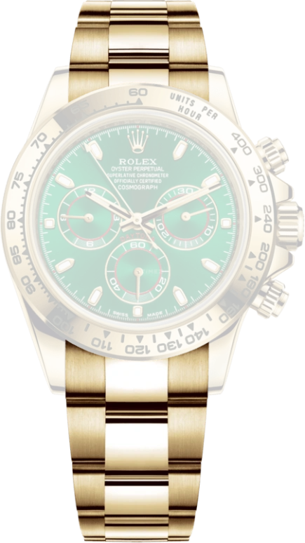 Rolex,Daytona 40mm,40mm,Yellow Gold,Green,Automatic,Chronograph,72hours,Russell Westbrook,Ángel Di María,David Beckham,Central Cee,Neymar,116508,116508-0013