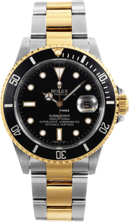 Rolex,Submariner 40mm,40mm,Yellow Gold,Stainless Steel,Black,Automatic,Big Date,48hours,16613 ONYX