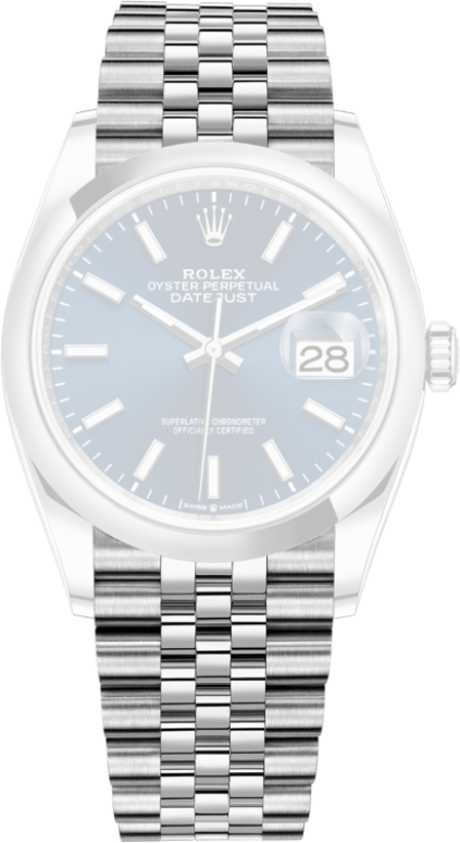 Rolex,Datejust 36 36mm,36mm,Stainless Steel,Blue,Automatic,Day,70hours,126200,126200-0005