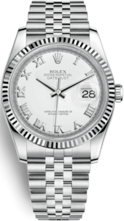 Rolex,Datejust 36 36mm,36mm,White Gold,Oystersteel,White,Automatic,Day,48hours,116234,116234-0089