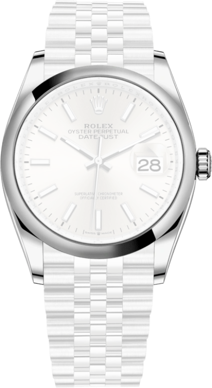 Rolex,Datejust 36 36mm,36mm,Stainless Steel,Silver,Automatic,Day,70hours,126200,126200-0001